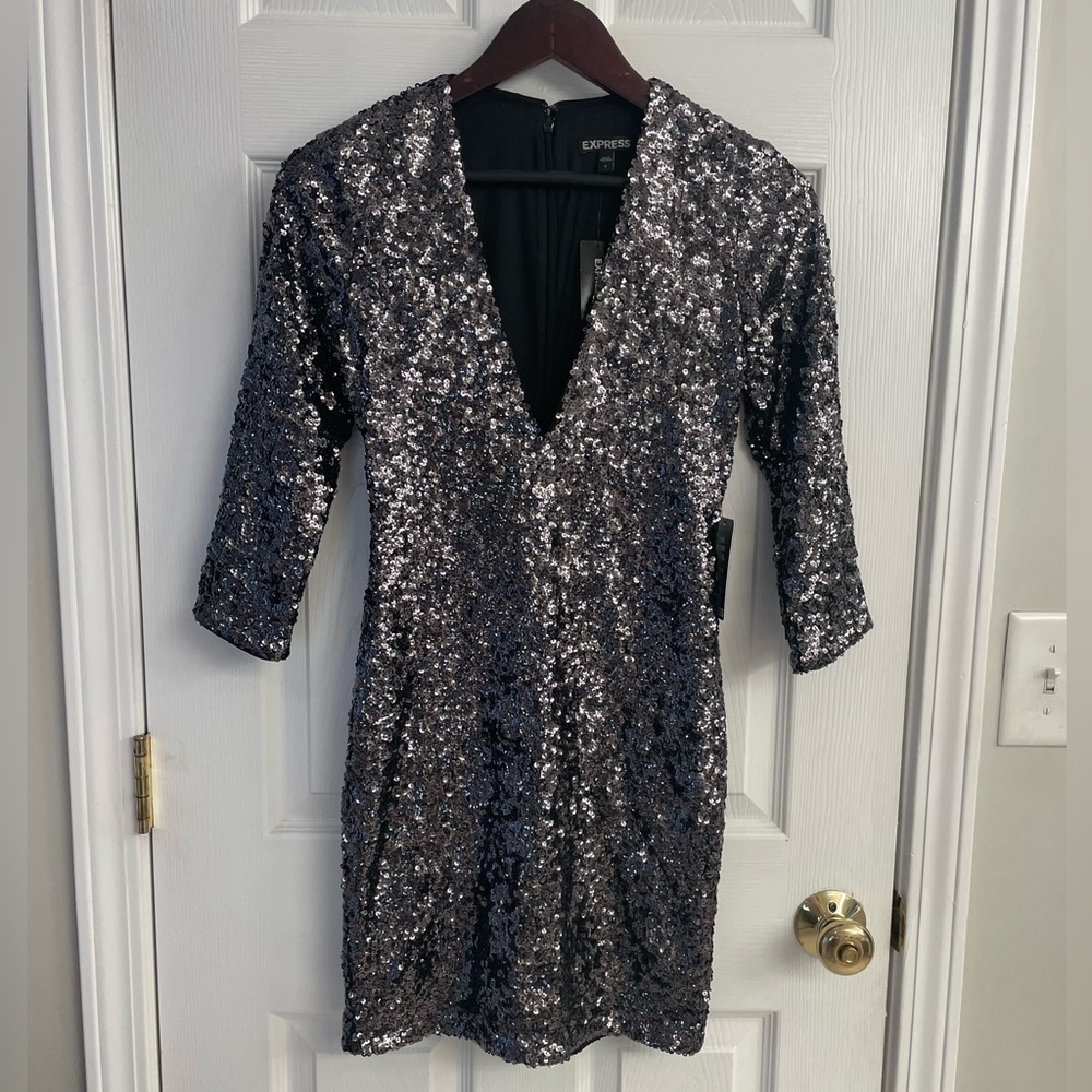 NWT Express Sequin Dress Black Size 0